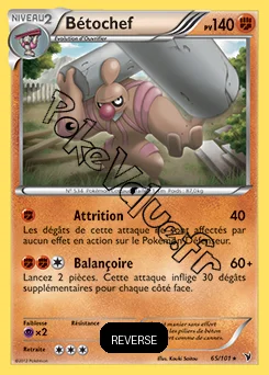 Carte Pokémon Bétochef Reverse n°65 de la série Nobles Victoires