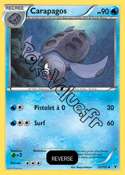 Carte Pokémon Carapagos Reverse n°25 de la série Nobles Victoires