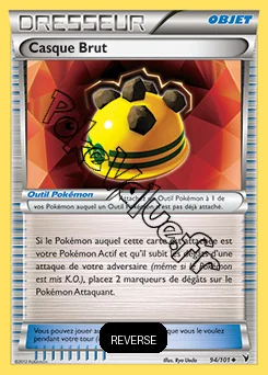 Carte Pokémon Casque Brut Reverse n°94 de la série Nobles Victoires