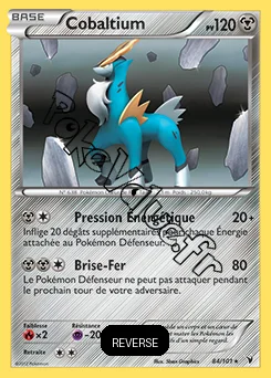 Carte Pokémon Cobaltium Reverse n°84 de la série Nobles Victoires
