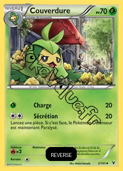 Carte Pokémon Couverdure Reverse n°2 de la série Nobles Victoires