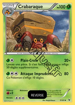 Carte Pokémon Crabaraque Reverse n°7 de la série Nobles Victoires