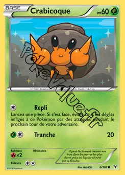 Carte Pokémon Crabicoque n°6 de la série Nobles Victoires