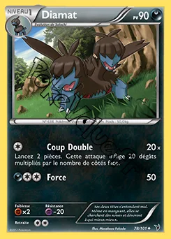 Carte Pokémon Diamat n°78 de la série Nobles Victoires