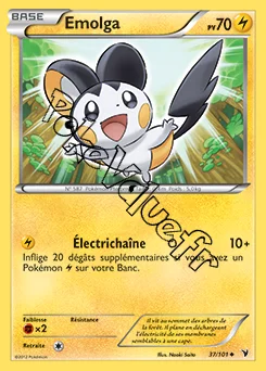 Carte Pokémon Emolga  n°37 de la série Nobles Victoires