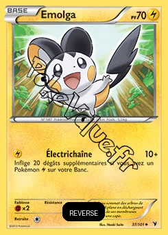 Carte Pokémon Emolga  Reverse n°37 de la série Nobles Victoires