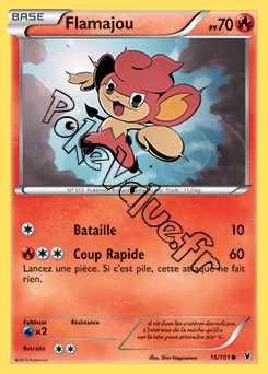 Carte Pokémon Flamajou n°16 de la série Nobles Victoires