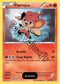 Carte Pokémon Flamajou Reverse n°16 de la série Nobles Victoires