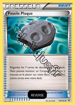 Carte Pokémon Fossile Plaque Reverse n°90 de la série Nobles Victoires