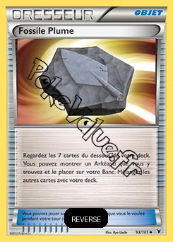Carte Pokémon Fossile Plume Reverse n°93 de la série Nobles Victoires