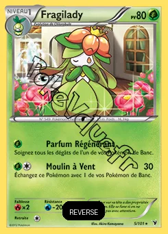 Carte Pokémon Fragilady Reverse n°5 de la série Nobles Victoires