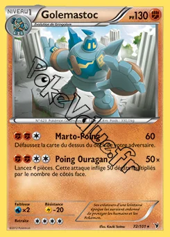 Carte Pokémon Golemastoc n°72 de la série Nobles Victoires