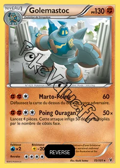 Carte Pokémon Golemastoc Reverse n°72 de la série Nobles Victoires