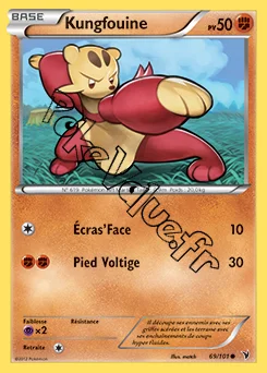 Carte Pokémon Kungfouine n°69 de la série Nobles Victoires