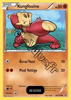 Carte Pokémon Kungfouine Reverse n°69 de la série Nobles Victoires