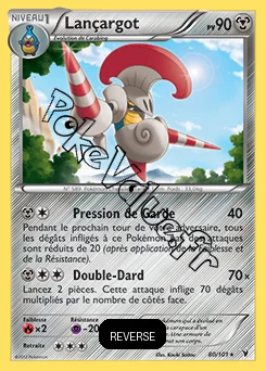 Carte Pokémon Lançargot Reverse n°80 de la série Nobles Victoires