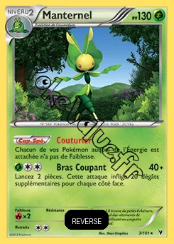 Carte Pokémon Manternel Reverse n°3 de la série Nobles Victoires