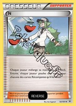 Carte Pokémon N Reverse n°92 de la série Nobles Victoires