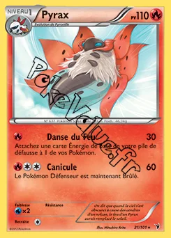 Carte Pokémon Pyrax n°21 de la série Nobles Victoires