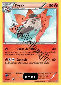 Carte Pokémon Pyrax Reverse n°21 de la série Nobles Victoires