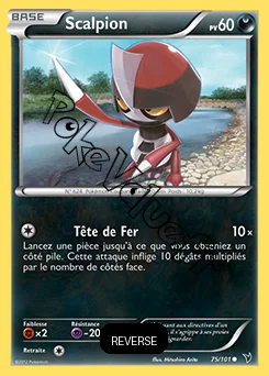Carte Pokémon Scalpion Reverse n°75 de la série Nobles Victoires