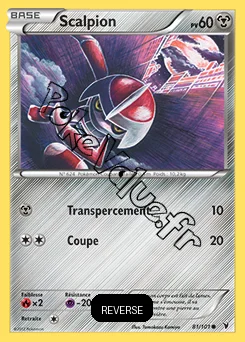 Carte Pokémon Scalpion Reverse n°81 de la série Nobles Victoires