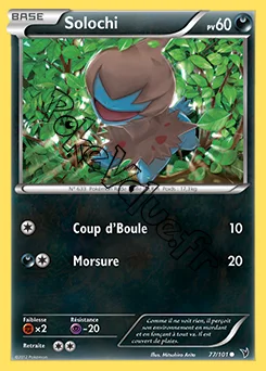Carte Pokémon Solochi n°77 de la série Nobles Victoires