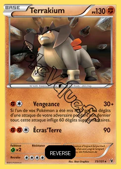 Carte Pokémon Terrakium Reverse n°73 de la série Nobles Victoires