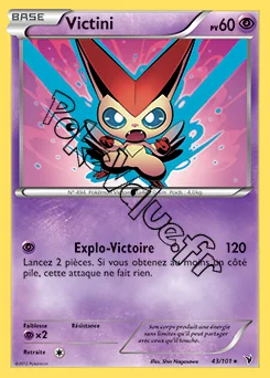 Carte Pokémon Victini  n°43 de la série Nobles Victoires