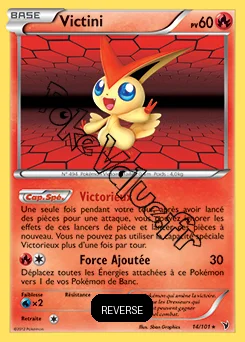 Carte Pokémon Victini  Reverse n°14 de la série Nobles Victoires