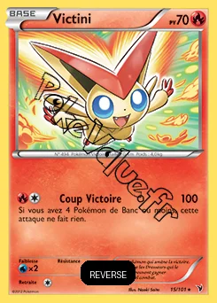 Carte Pokémon Victini  Reverse n°15 de la série Nobles Victoires