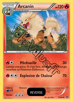 Carte Pokémon Arcanin Reverse n°13 de la série Destinées Futures