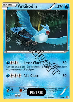 Carte Pokémon Artikodin Reverse n°27 de la série Destinées Futures
