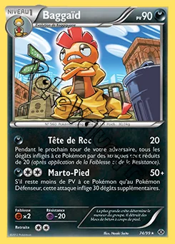 Carte Pokémon Baggaïd n°74 de la série Destinées Futures