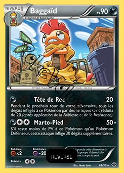 Carte Pokémon Baggaïd Reverse n°74 de la série Destinées Futures