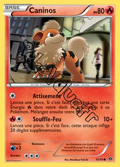 Carte Pokémon Caninos n°10 de la série Destinées Futures