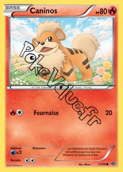 Carte Pokémon Caninos  n°11 de la série Destinées Futures