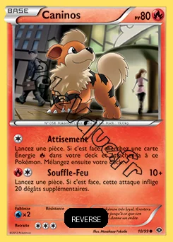 Carte Pokémon Caninos Reverse n°10 de la série Destinées Futures