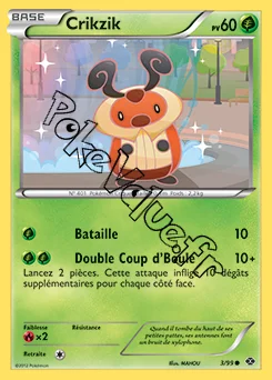 Carte Pokémon Crikzik n°3 de la série Destinées Futures