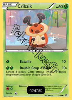 Carte Pokémon Crikzik Reverse n°3 de la série Destinées Futures