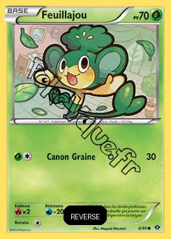 Carte Pokémon Feuillajou Reverse n°6 de la série Destinées Futures