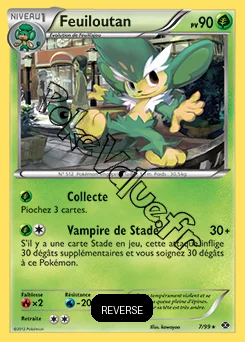 Carte Pokémon Feuiloutan Reverse n°7 de la série Destinées Futures