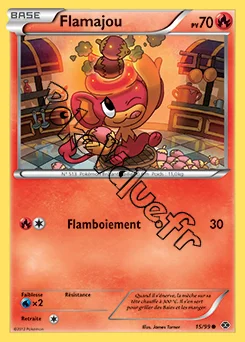 Carte Pokémon Flamajou n°15 de la série Destinées Futures