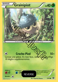 Carte Pokémon Grainipiot Reverse n°2 de la série Destinées Futures