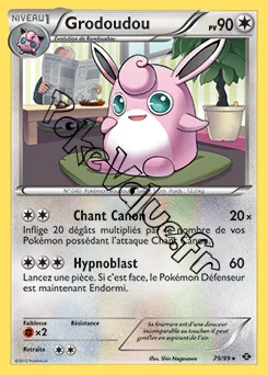 Carte Pokémon Grodoudou n°79 de la série Destinées Futures