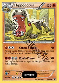 Carte Pokémon Hippodocus Reverse n°66 de la série Destinées Futures