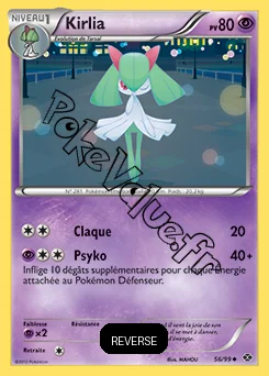 Carte Pokémon Kirlia  Reverse n°56 de la série Destinées Futures