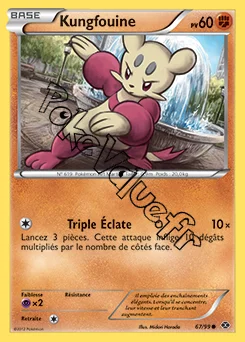 Carte Pokémon Kungfouine n°67 de la série Destinées Futures