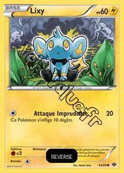 Carte Pokémon Lixy  Reverse n°43 de la série Destinées Futures
