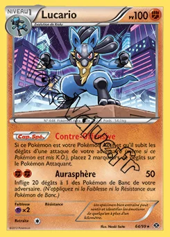 Carte Pokémon Lucario  n°64 de la série Destinées Futures